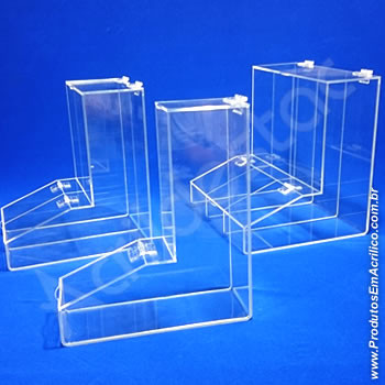 Baleiro de acrilico cristal duplo 30cm Alt  