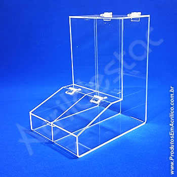 Baleiro de acrilico cristal duplo 30cm Alt  