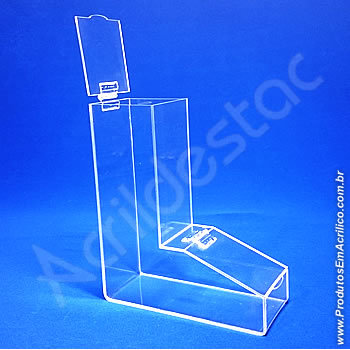 Baleiro de acrilico cristal individual 30cm Alt  