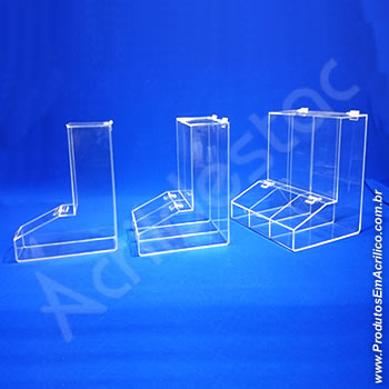 Baleiro de acrilico cristal individual 30cm Alt  