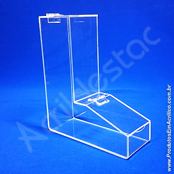 Baleiro de acrilico cristal individual 30cm Alt  