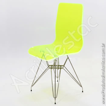 Cadeira em acrílico Elegance com Base Fixa