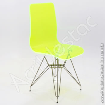 Cadeira em acrílico Elegance com Base Fixa