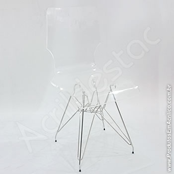 Cadeira em acrílico Favorita com Base Fixa