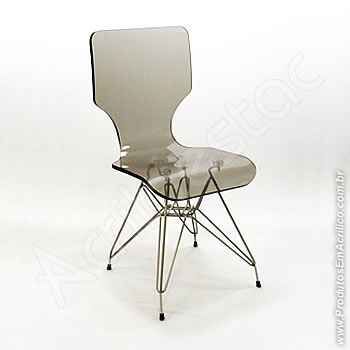 Cadeira em acrílico Favorita com Base Fixa