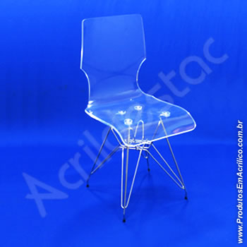 Cadeira em acrílico Favorita com Base Fixa