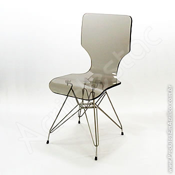 Cadeira em acrílico Favorita com Base Fixa