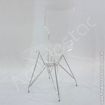 Cadeira em acrílico Favorita com Base Fixa