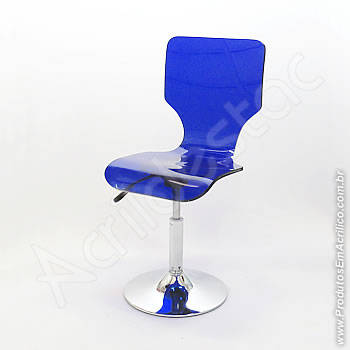 Cadeira em acrílico Favorita Giratória Base Disco