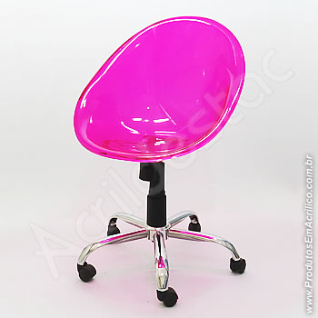 Cadeira em acrílico Florida com Base Giratória