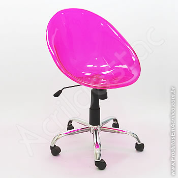 Cadeira em acrílico Florida com Base Giratória