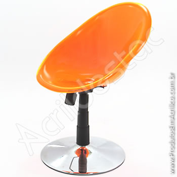 Cadeira em acrílico Florida Giratória Base Disco