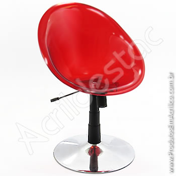 Cadeira em acrílico Florida Giratória Base Disco