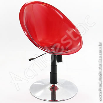 Cadeira em acrílico Florida Giratória Base Disco