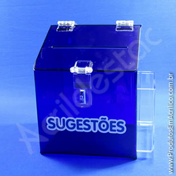 Caixa de Sugestões Azul 20 cm Altura