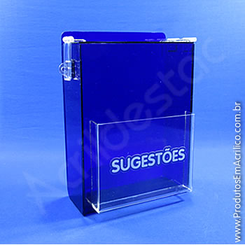 Caixa de Sugestões Azul 25 cm Altura