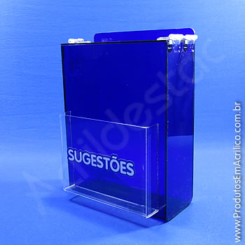 Caixa de Sugestões Azul 25 cm Altura