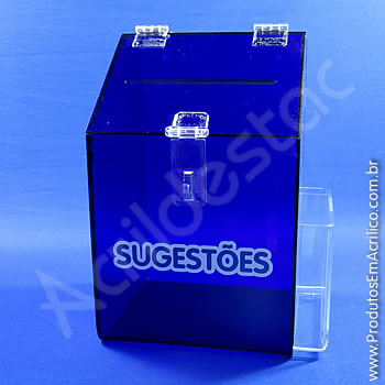 Caixa de Sugestões Azul 25 cm Altura