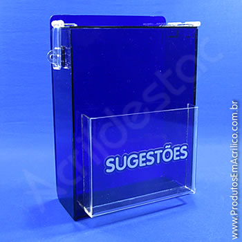 Caixa de Sugestões Azul 33 cm Altura