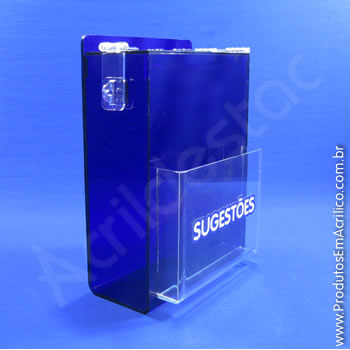 Caixa de Sugestões Azul 33 cm Altura