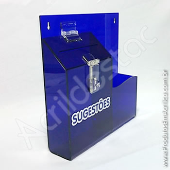 Caixa de Sugestões Azul-Bic 24,5 x 24,5 cm