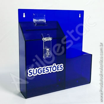 Caixa de Sugestões Azul-Bic 24,5 x 24,5 cm