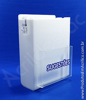 Caixa de Sugestões Branca 20 cm Altura