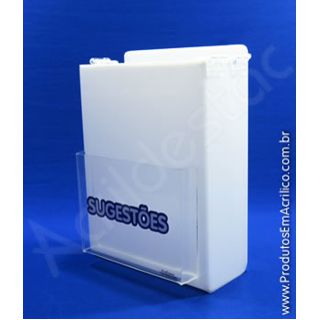 Caixa de Sugestões Branca 20 cm Altura