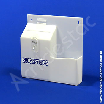 Caixa de Sugestões Branca 24,5 x 24,5 cm