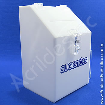 Caixa de Sugestões Branca 25 cm Altura