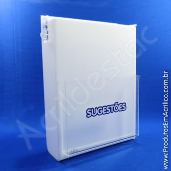 Caixa de Sugestões Branca 33 cm Altura
