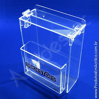 Caixa de Sugestões Cristal 24 cm Altura