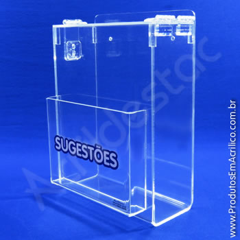 Caixa de Sugestões Cristal 24 cm Altura