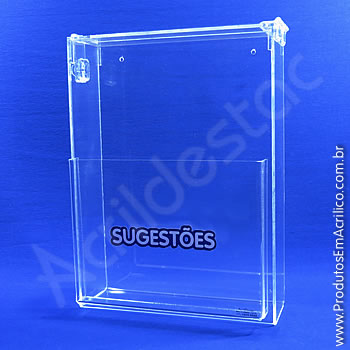 Caixa de Sugestões Cristal 33 cm altura
