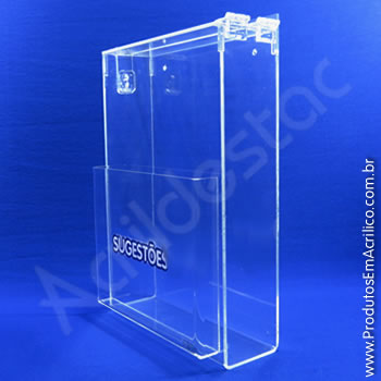 Caixa de Sugestões Cristal 33 cm altura