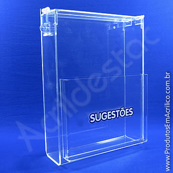 Caixa de Sugestões Cristal 33 cm altura
