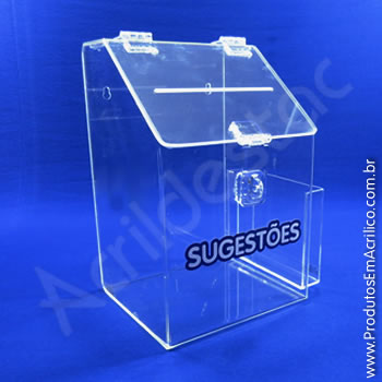 Caixa de Sugestões Cristal 25 cm Altura