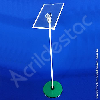Display de Chão Acrilico A4 Vertical inclinado 