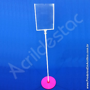 Display de Chão Acrilico A4 Vertical reto