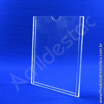 Display em acrílico Cristal com Borda em acrílico Cristal para parede