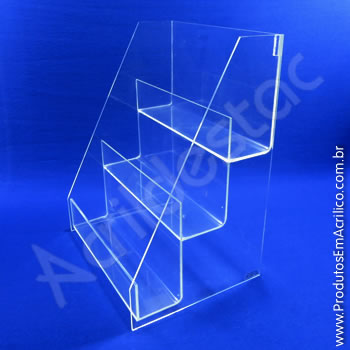 Expositor em formato Escadinha com 3 degraus