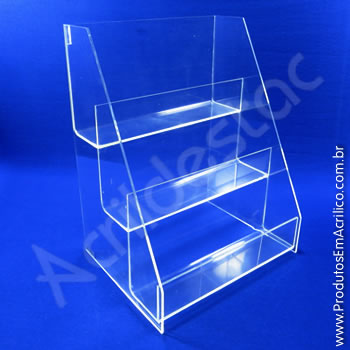 Expositor em formato Escadinha com 3 degraus