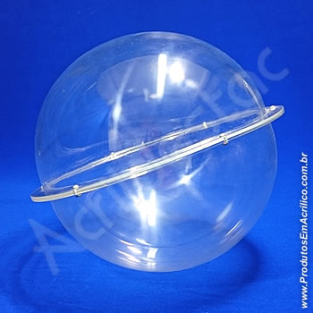 Meia Cupula de acrílico Cristal 20cm Diam x 10cm Alt