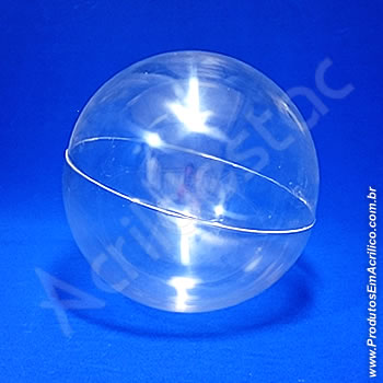 Meia Cupula de acrílico Cristal 30cm Diam x 15cm Alt
