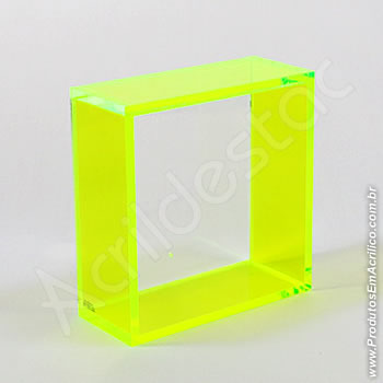 Nicho em acrílico colorido 10,0mm quadrado  