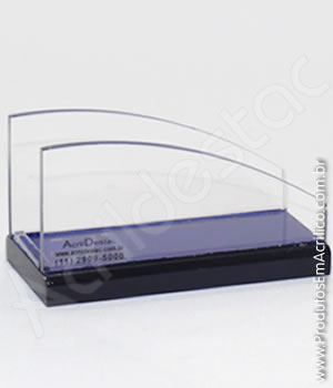Porta cartão em acrilico Medindo 5,0cm altura X 9,5cm largura 