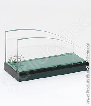 Porta cartão em acrilico Medindo 5,0cm altura X 9,5cm largura 