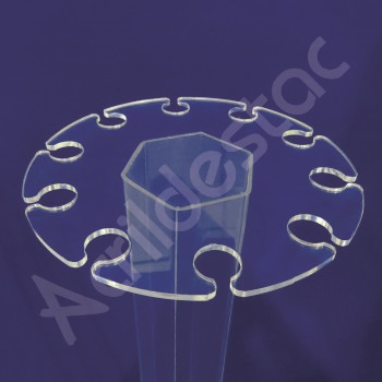 Púlpito em acrílico Suporte 10 Microfones