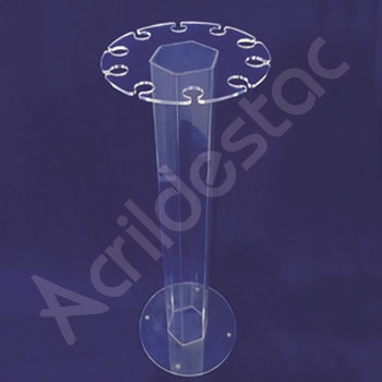 Púlpito em acrílico Suporte 10 Microfones