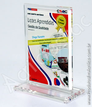 Troféu em acrílico cristal Retangular